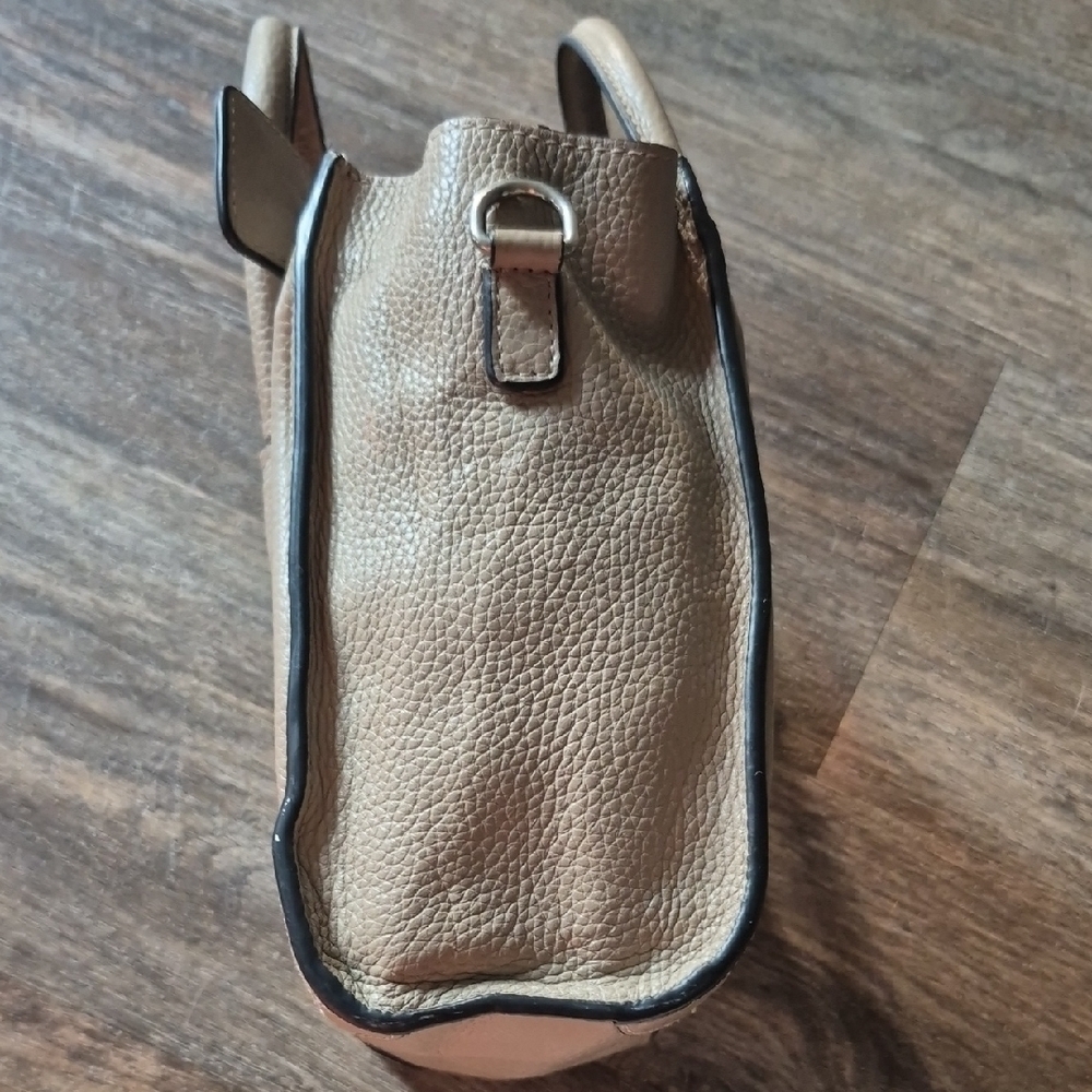 Celine Drummed Calfskin Nano Luggage Dune Taupe Crossbody Purse - Picture 6 of 13
